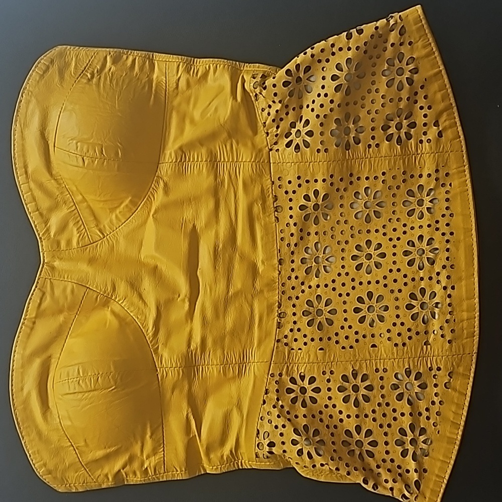 Genuine Cowhide Leather tube top